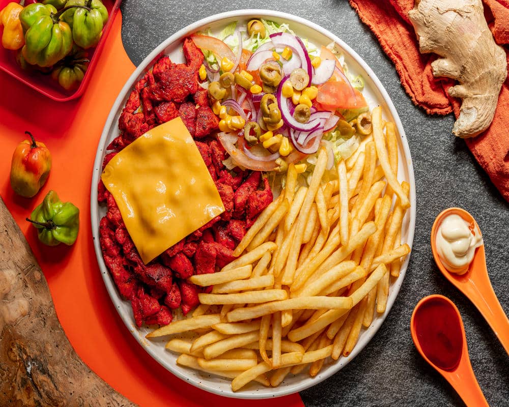 Assiette 1 viande - Repas complet fast-food